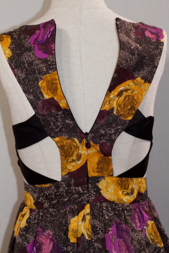 Purple & Yellow Silk Dress - image 6