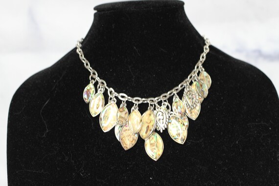 Decorative Silver Leaf Necklace - image 5