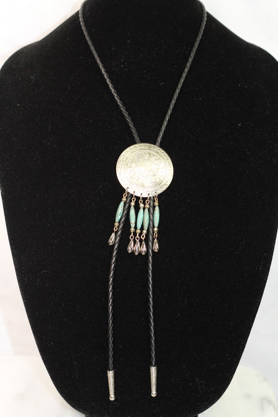 Silver & Turquoise Statement Adjustable Necklace - image 7