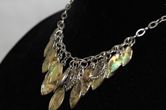 Decorative Silver Leaf Necklace - image 2