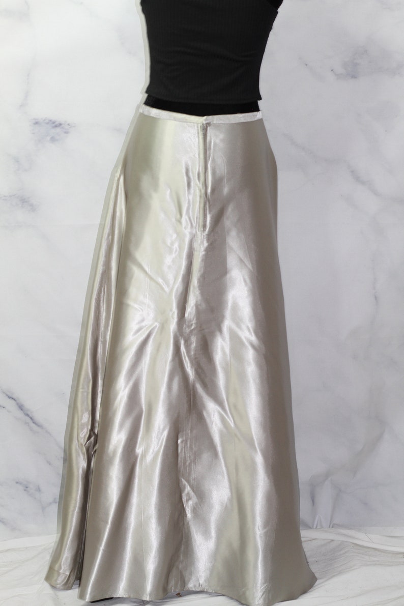 S-M Handmade Silver Long Ankle Skirt