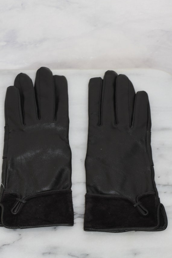 Black Leather Gloves - image 4