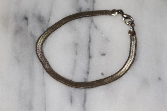 Silver Herringbone Bracelet - image 1
