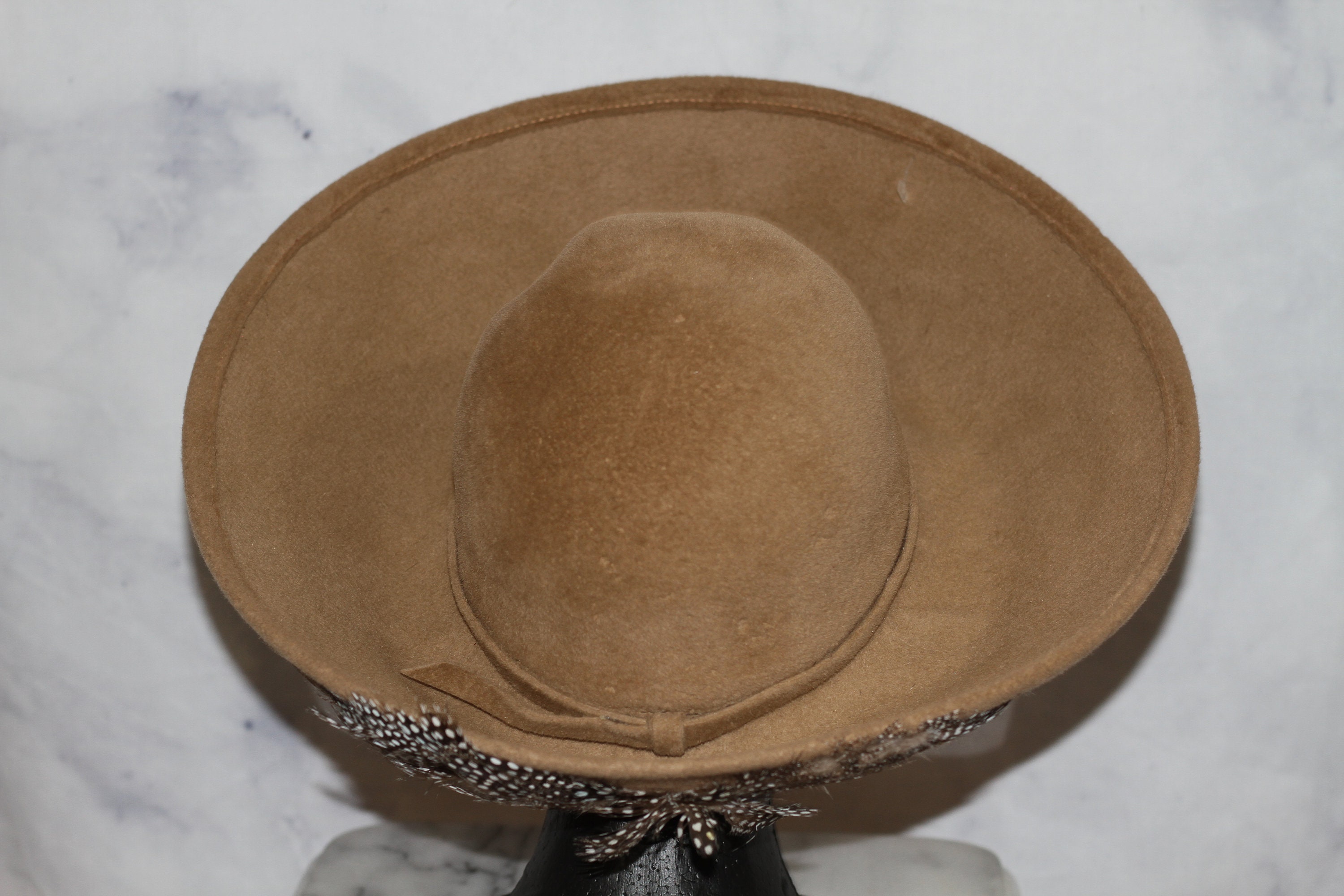 Jack McConnell Original Wool Bowler Hat with Feath Jack Mcconnell Original Wool Bowler Hat With Feathers (7) - Etsy main image 2