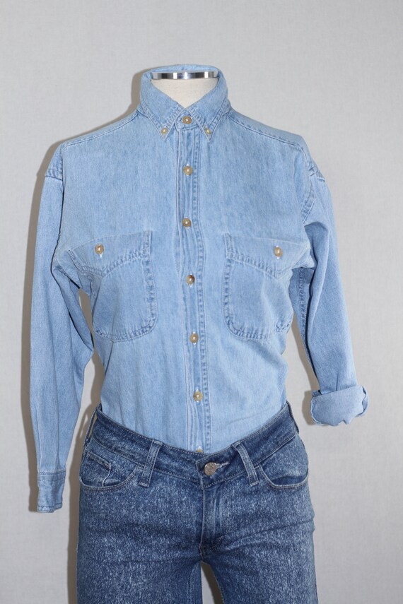 Arizona Cotton Denim Blouse - image 4