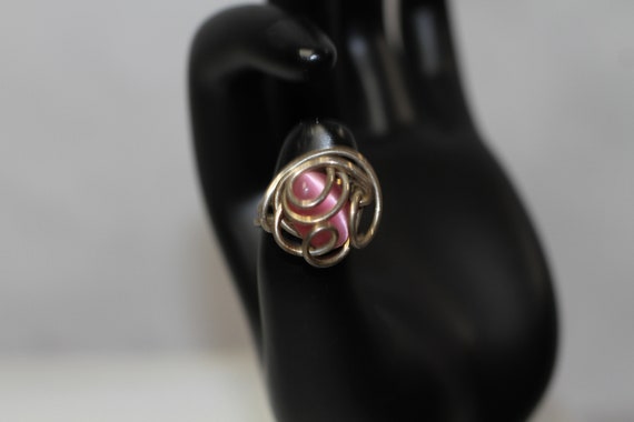 Silver Ring with Pink Stone (5) - image 1