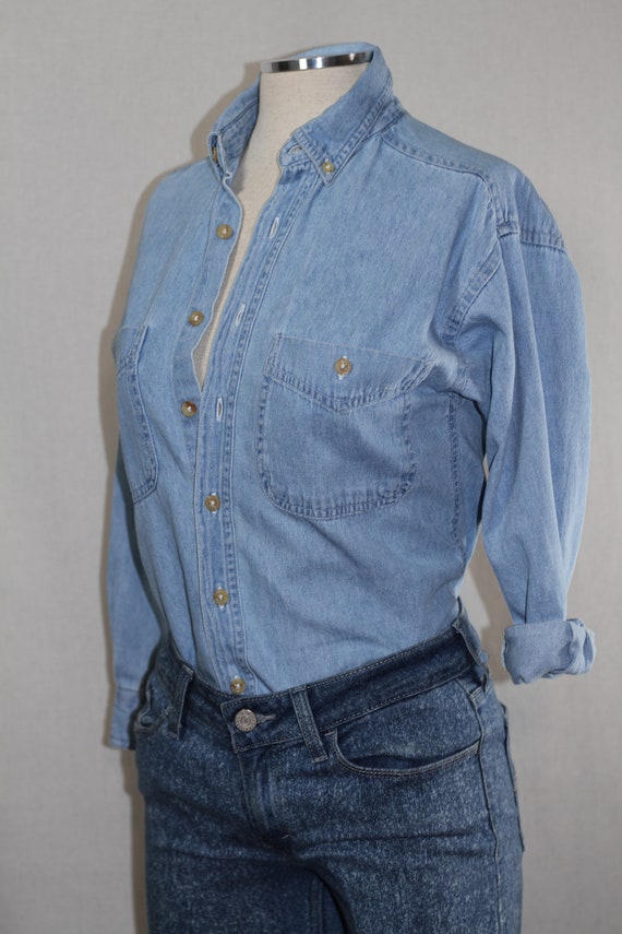 Arizona Cotton Denim Blouse - image 7