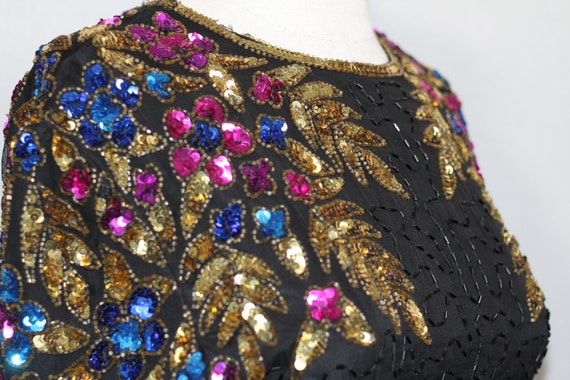 Multi Colored Sequin Beaded Gown - image 5