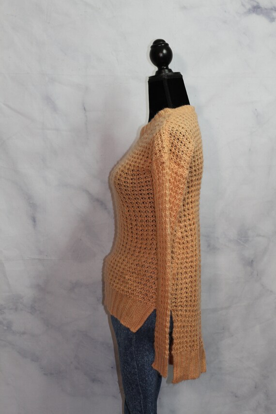 Peach Knit Sweater (s) - image 5
