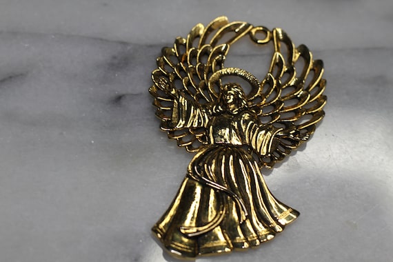 Gold Angel Pendant - image 1