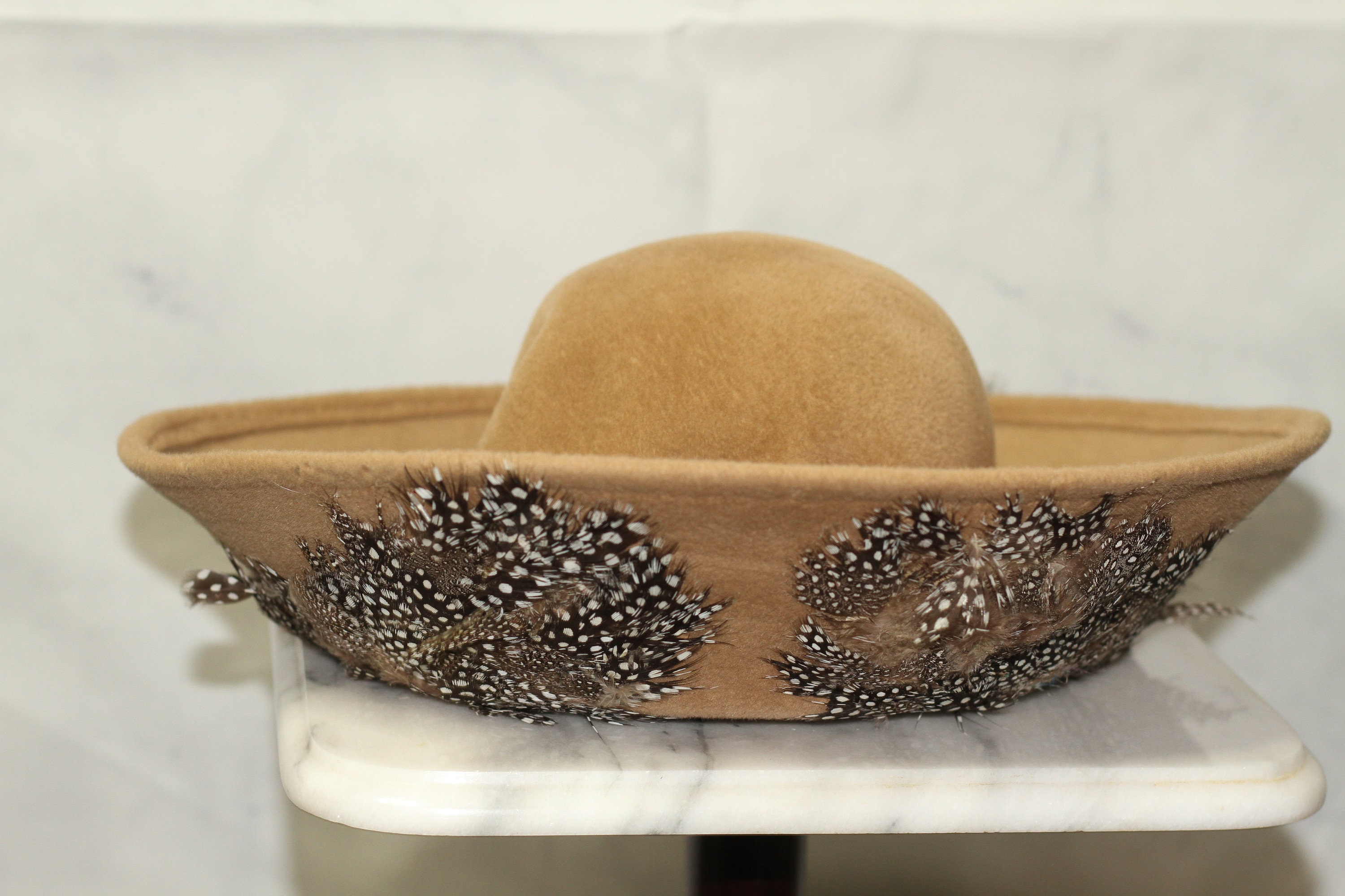 Jack Mcconnell Original Wool Bowler Hat With Feathers (7) - Etsy display picture 1