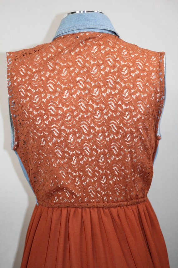 Orange & Denim Dress - image 5