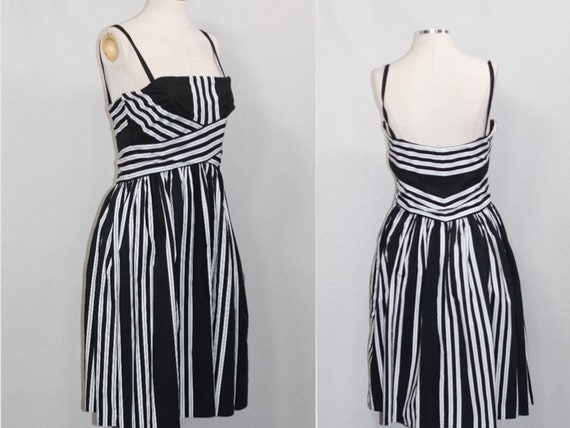 Speechless Black & White Stripe Dress - image 2