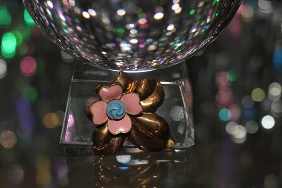 Pink Rose Gold Brooch - image 2