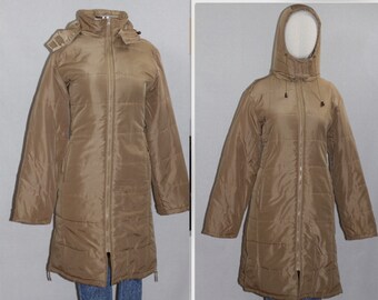 Brown Hoodie Trench Coat