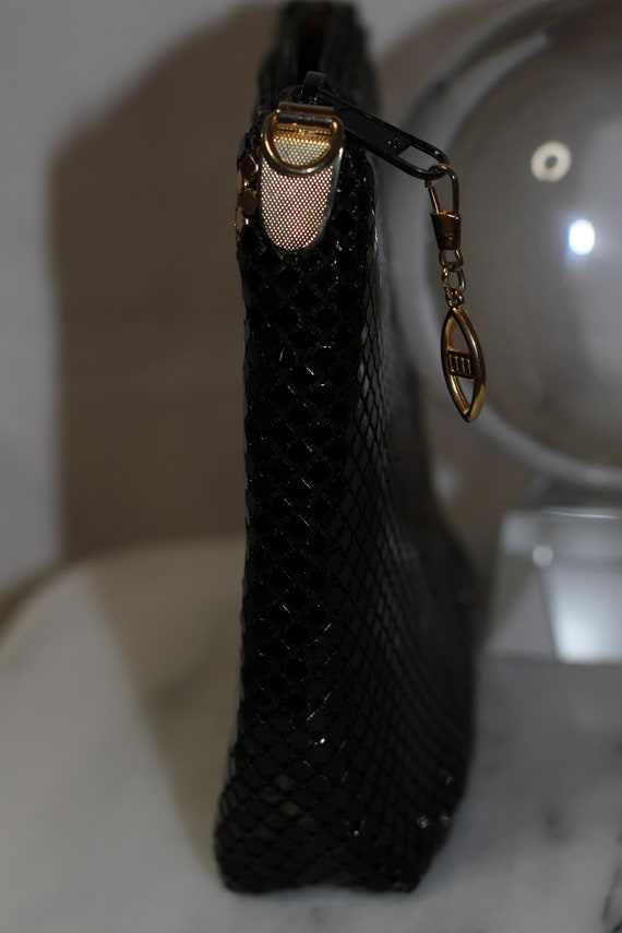 Black & Gold Sequin Envelope Clutch Handbag - image 4