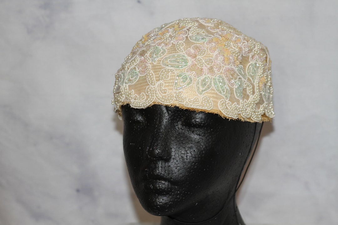 Joe Bill Miller Sequin Beaded Hat (6 7/8) - Etsy Canada display picture 3