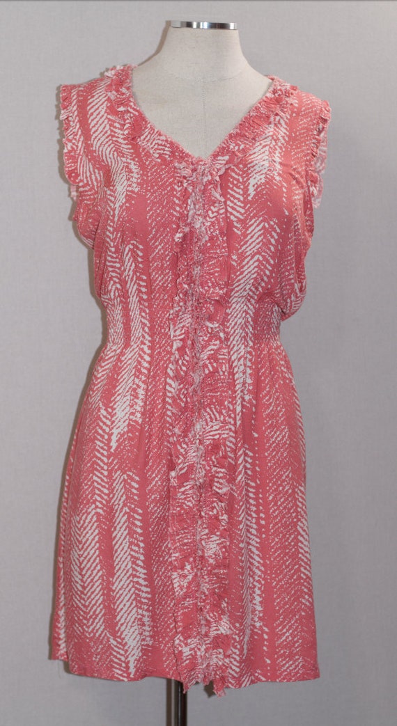 THML Pink & White Cotton Dress (M) - image 5