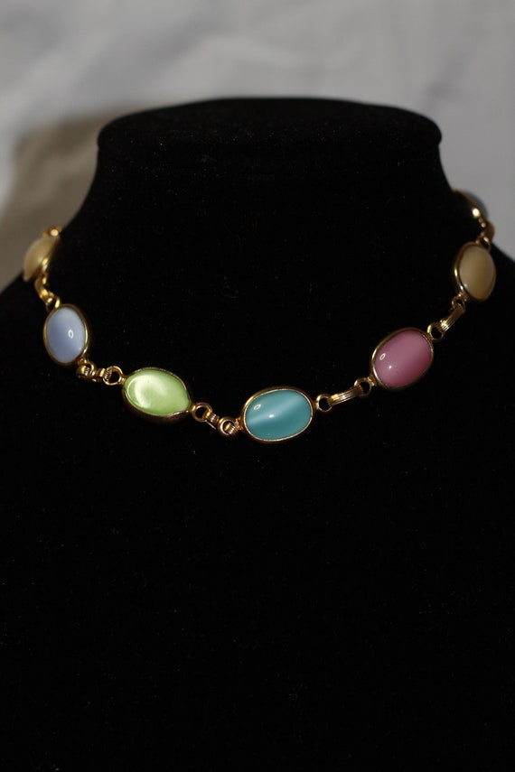 Multi Color Gold Necklace