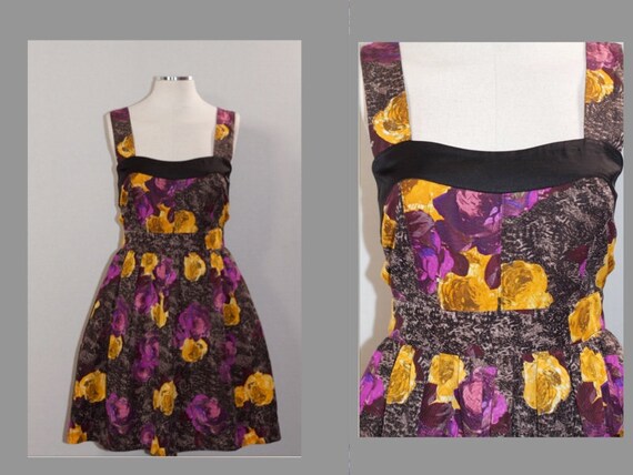 Purple & Yellow Silk Dress - image 2