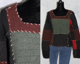 Wool Anthropologie Patch Sweater (L)