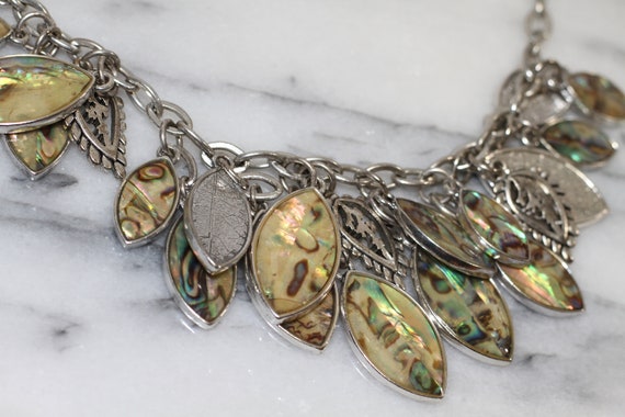 Decorative Silver Leaf Necklace - image 6