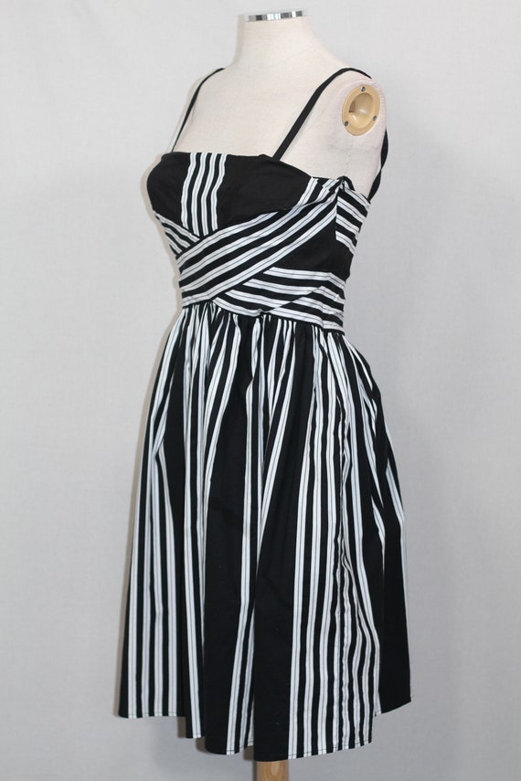 Speechless Black & White Stripe Dress - image 6