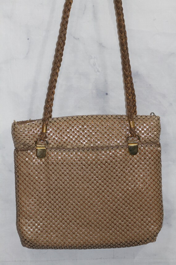 Gold Sequin Mesh Shoulder Handbag - image 5