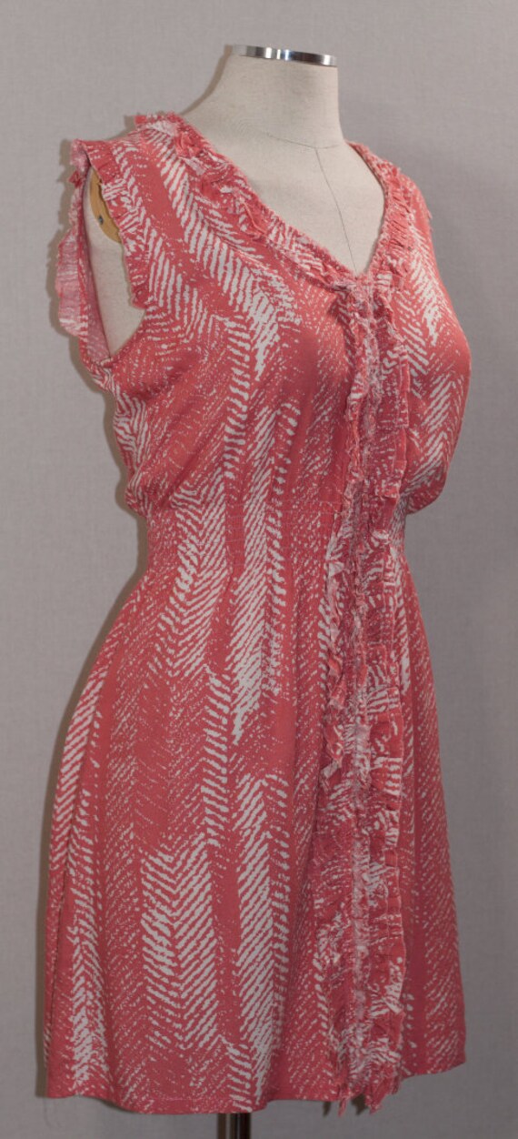 THML Pink & White Cotton Dress (M) - image 7