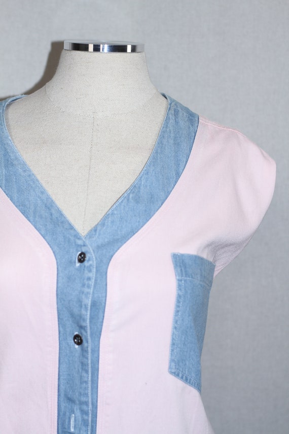 Fitting Image Pink & Blue Blouse - image 3