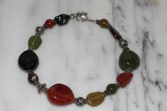 Multi Color Beaded Necklace - image 5