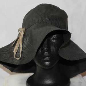 Banana Republic Black Straw Wide Brim Floppy Hat