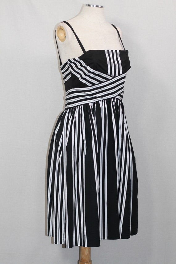 Speechless Black & White Stripe Dress - image 5
