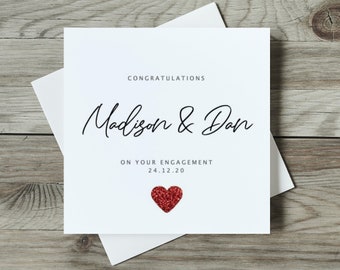 Personalised Engagement Card, On Your Engagement Card, Engagement Card, Wedding Card,Personalised Congratulations Card, You're Engaged