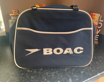 vintage boac flight bag
