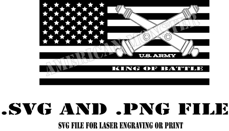 US Army Field Artillery US Flag SVG File Etsy