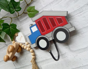 Dump Truck Wall Hook, Construction Nursery Decor, Truck Room Decor, Kids Room Hook