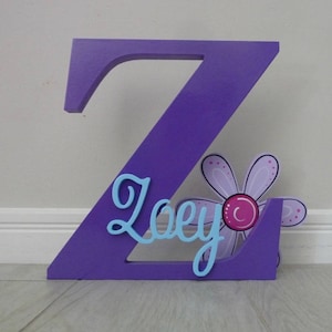 Personalized Wooden Nursery Letter: Kids Door Sign, Wall Decor