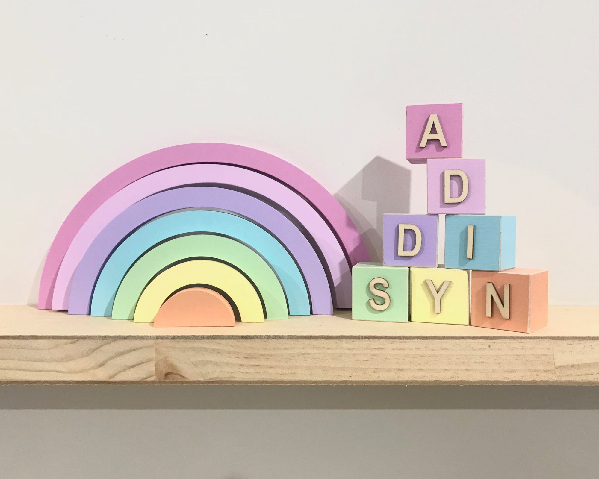 Pastel wooden rainbow kmart new arrivals