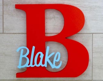 Personalised wooden letter, Nursery name sign, Kids door sign, Wooden letters