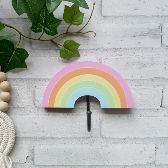 Pastel Rainbow Kids Room Hooks Decorative Wall Hooks for Kids Coat Hook Nursery Decor Rainbow Nursery Etsy Denmark