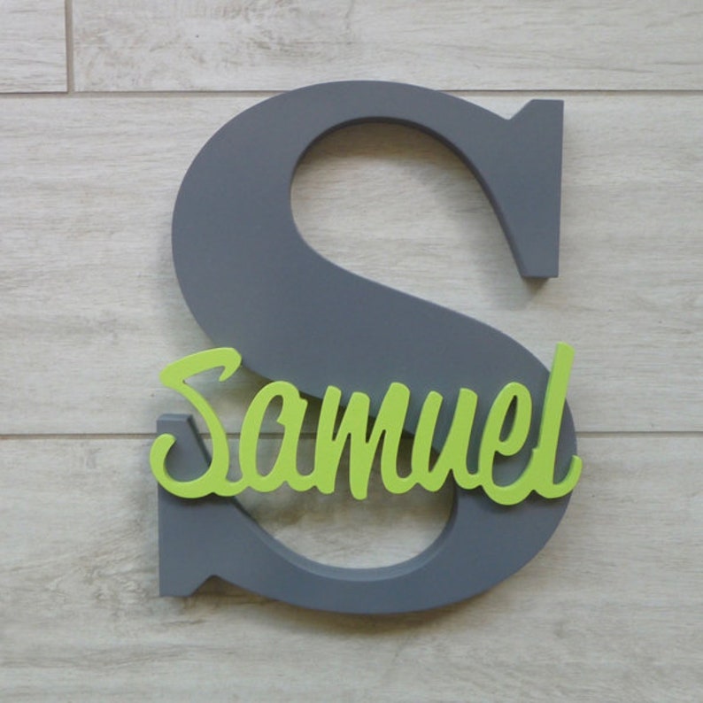 Wood letters Nursery wall letters Wooden name Nursery sign Etsy