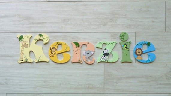 wooden letter blocks for nursery