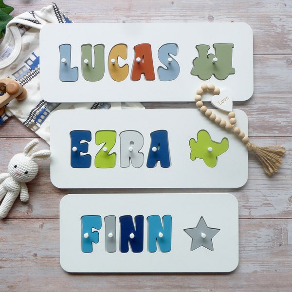 Personalised name puzzle, Custom baby gift, Baby name puzzle, Wooden name puzzle, Baby gift name puzzle