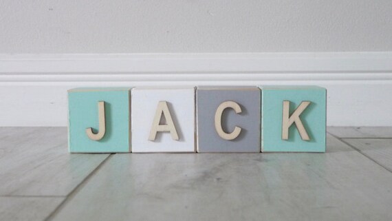 personalised baby blocks