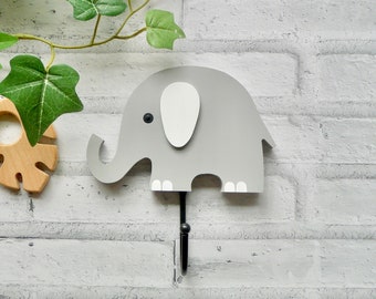 Elephant wall hooks for nursery, Kids elephant wall hook, Jungle animal wall hook, Elephant Coat hook, Elephant nursery decor