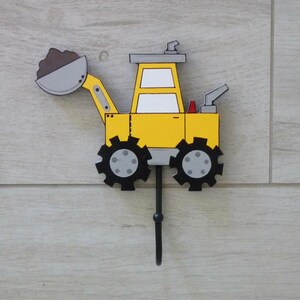 kids bedroom digger wall storage solution