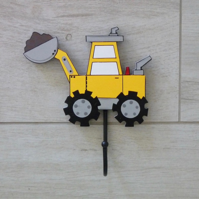 kids bedroom digger wall storage solution