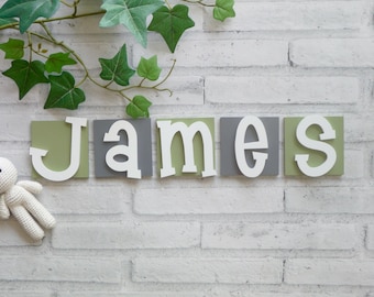 Personalised Nursery Name Sign, Kids Door Sign, Wooden Room Decor