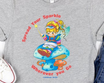 Spread Your Sparkle - Retro Girl PNG - DTF - Sublimation - Tshirt Design - Sweatshirt Design - Retro Cartoon - Girly Cartoon - Rainbow Brite